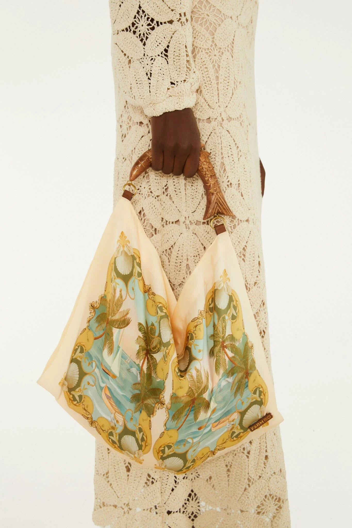 Sand Ocean Satin Mini Scarf Bag - Image 2