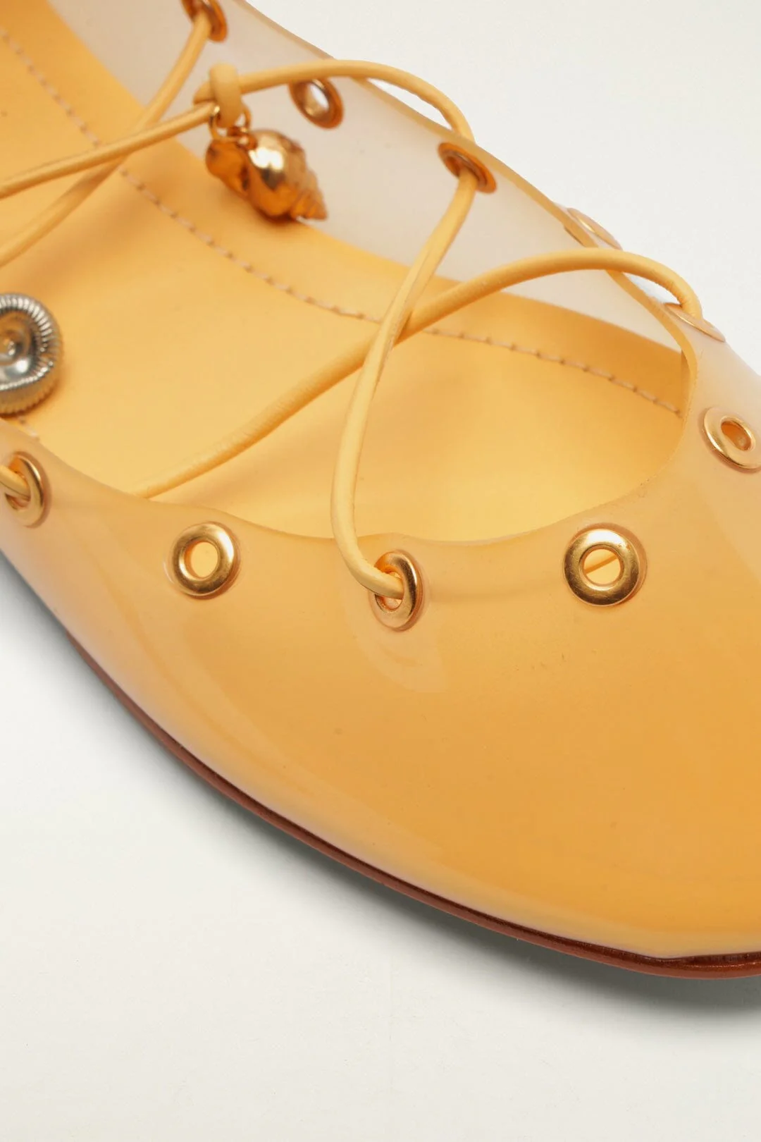 Yellow Sea Lace Up Jelly Ballerina - Image 4