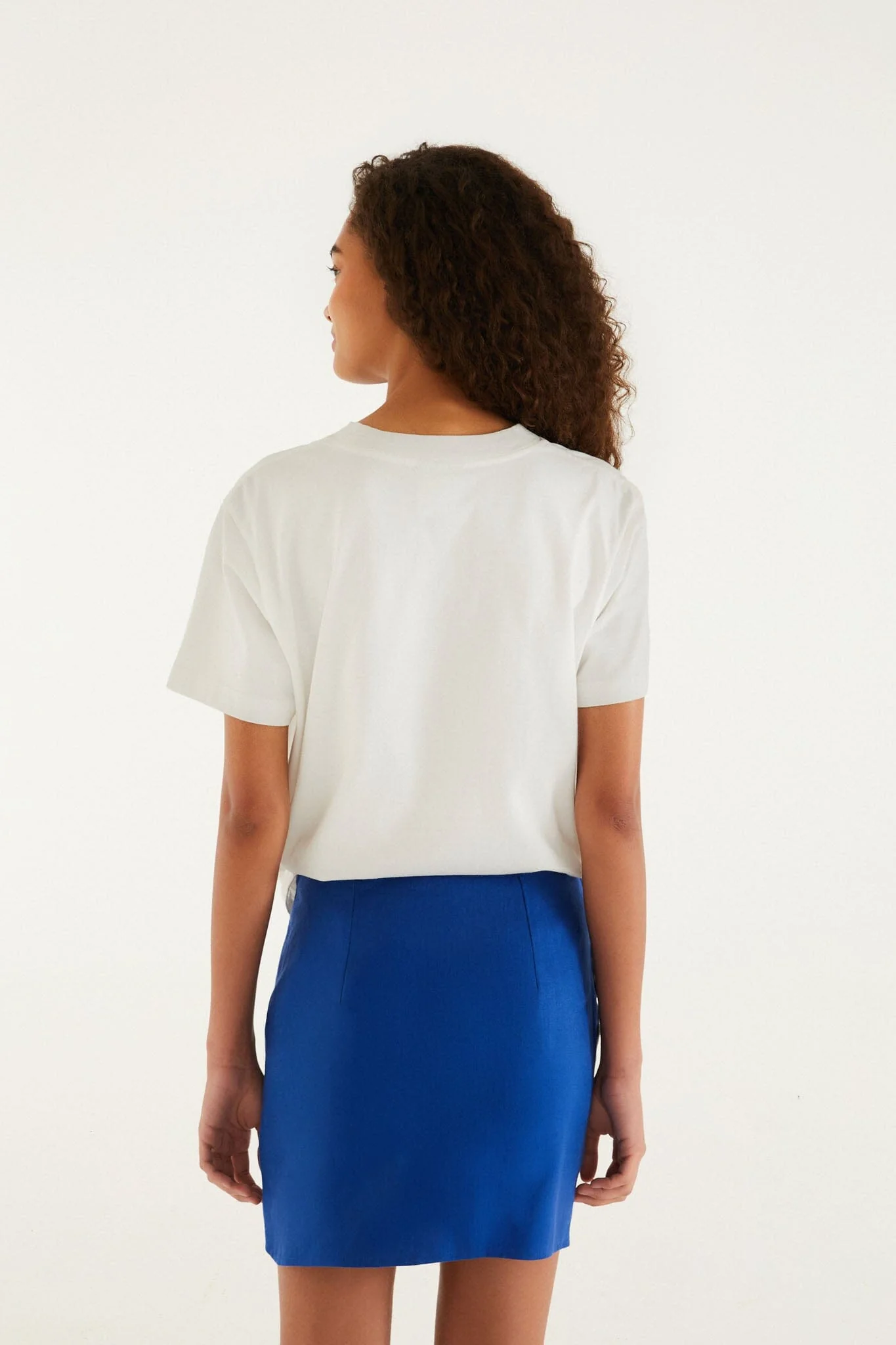 Blue Seahorse Embroidery Mini Skirt - Image 4
