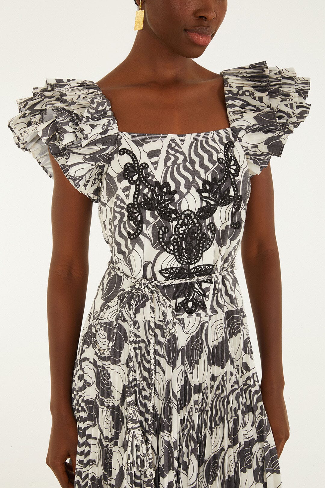 Sand Seashell Serenade Pleated Maxi Dress - Image 2