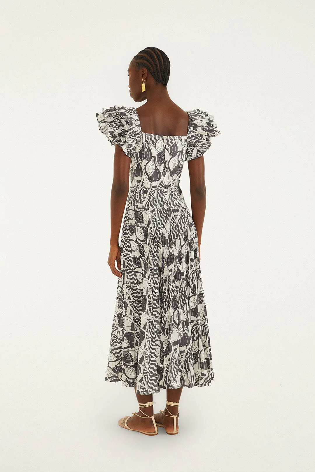 Sand Seashell Serenade Pleated Maxi Dress - Image 3