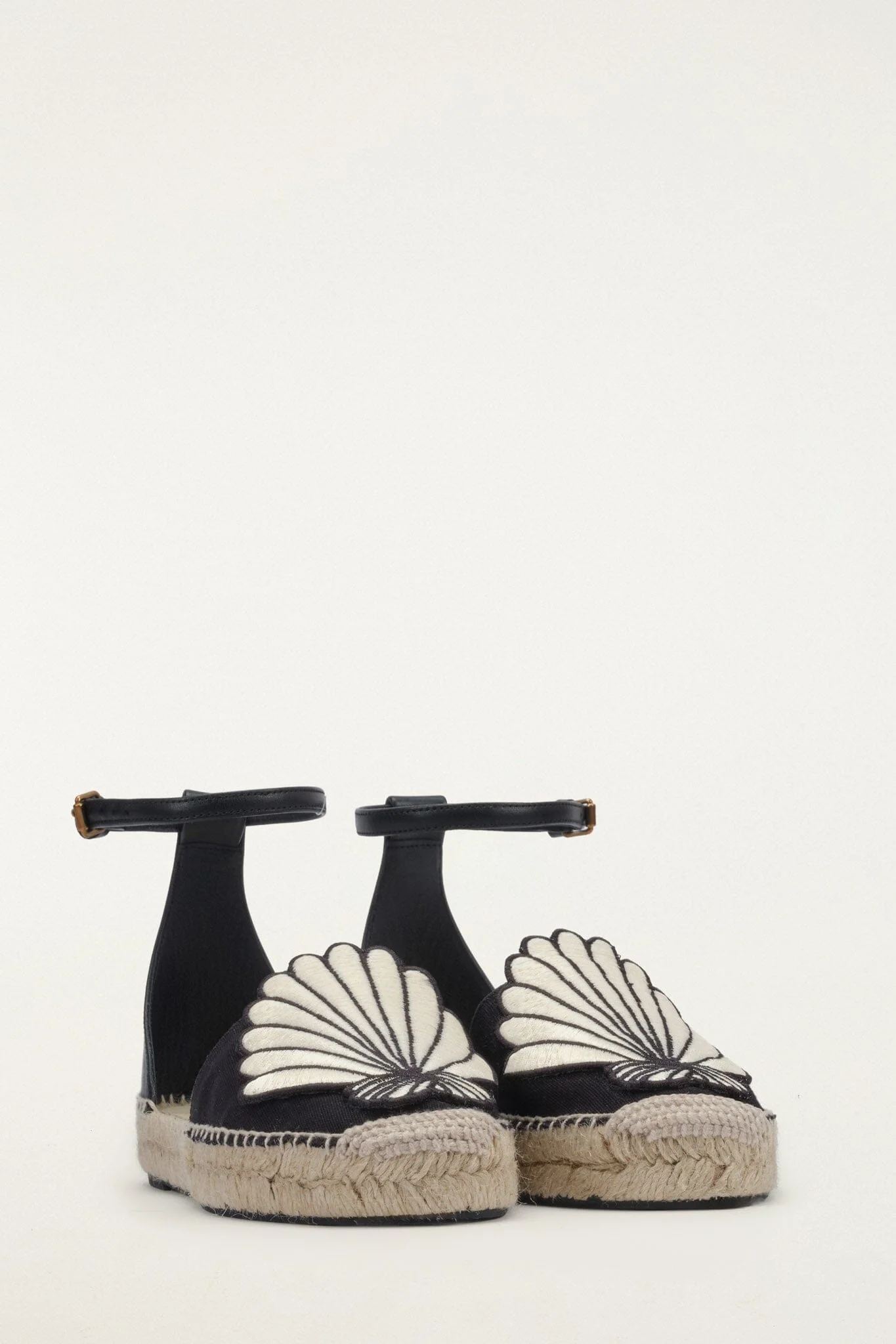Black 3D Shell Iconic Espadrille Sandal - Image 2