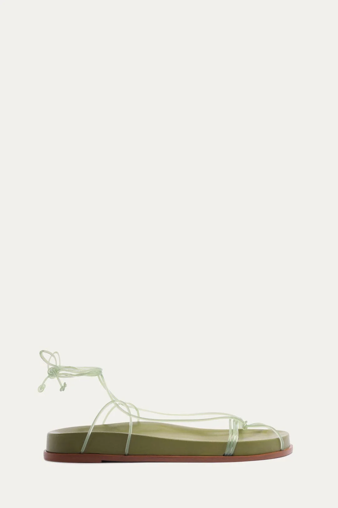 Green Spaghetti Jelly Anatomic Flat Sandal