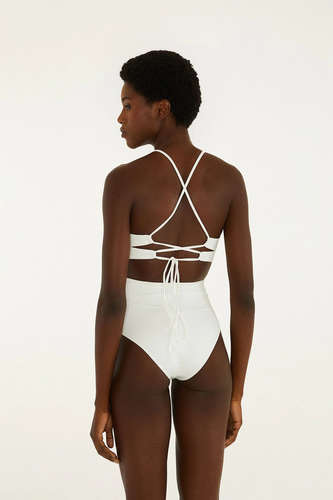 Off-White Stitched Garden Cropped One Piece - Image 3