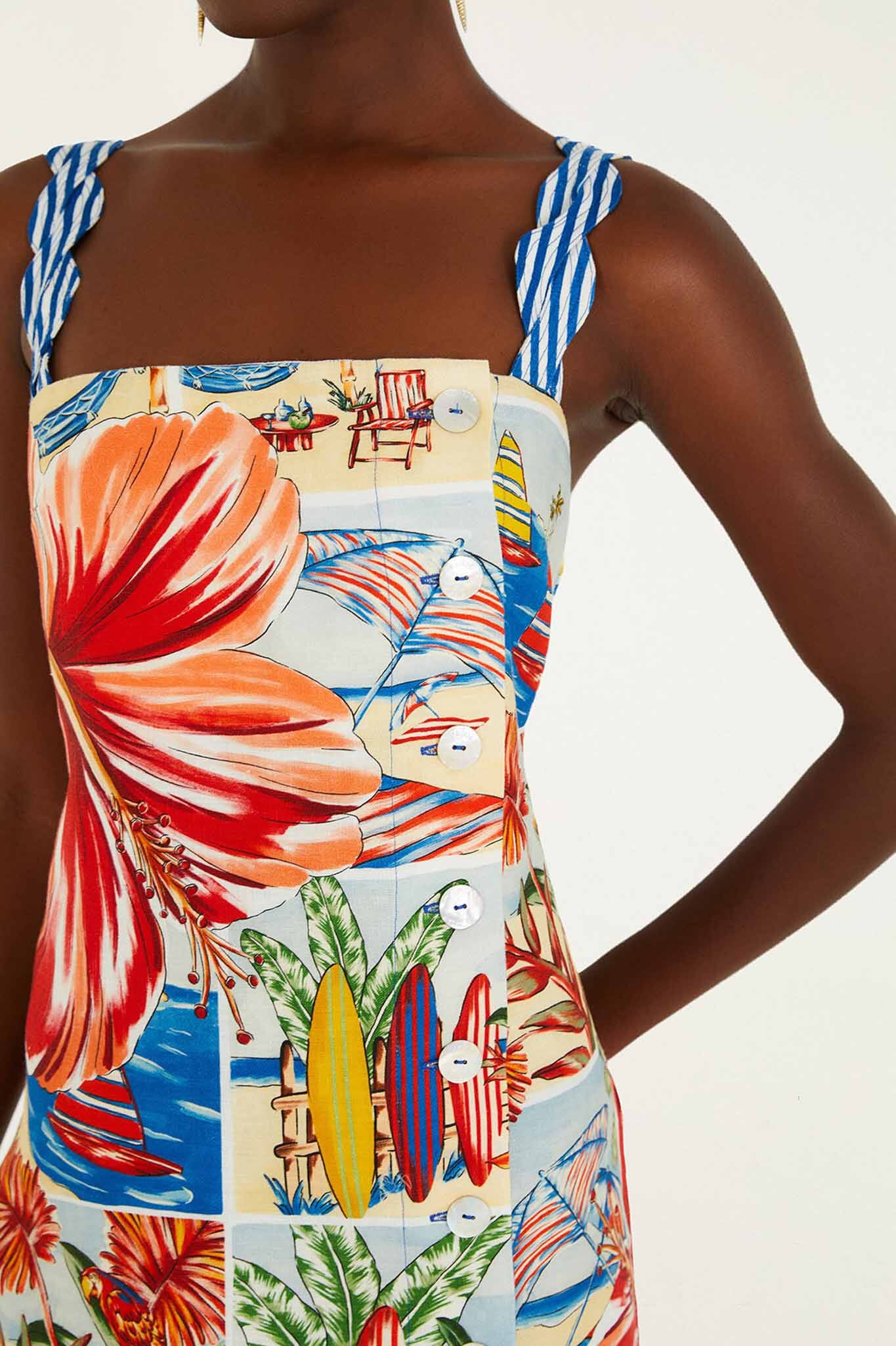 Multicolor Summer Diary Mini Dress - Image 2