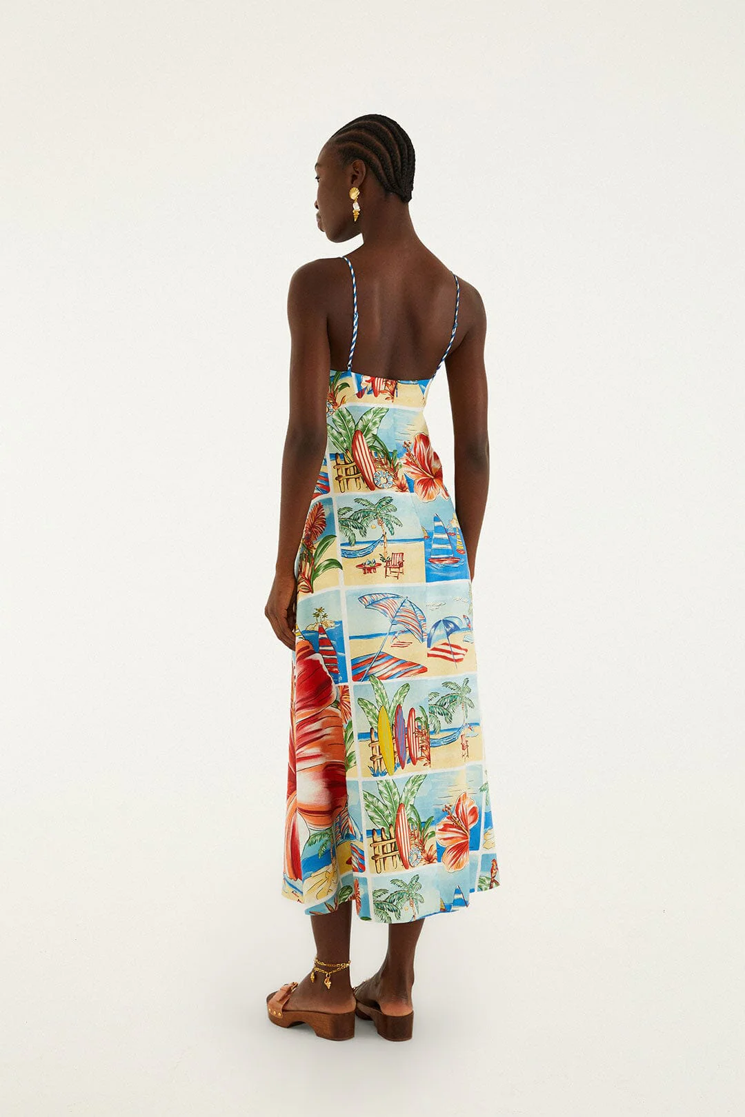 Multicolor Summer Diary Paper Boat Maxi Dress - Image 3
