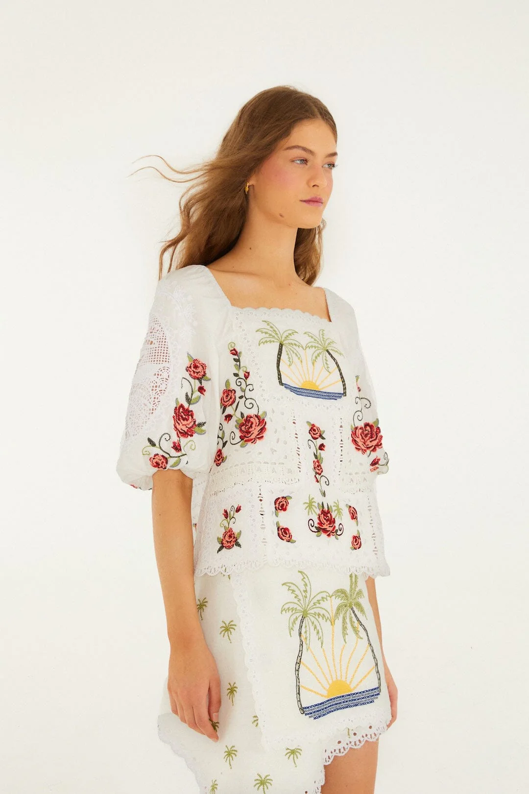 Off-White Tropi Scarf Embroidered Blouse - Image 5