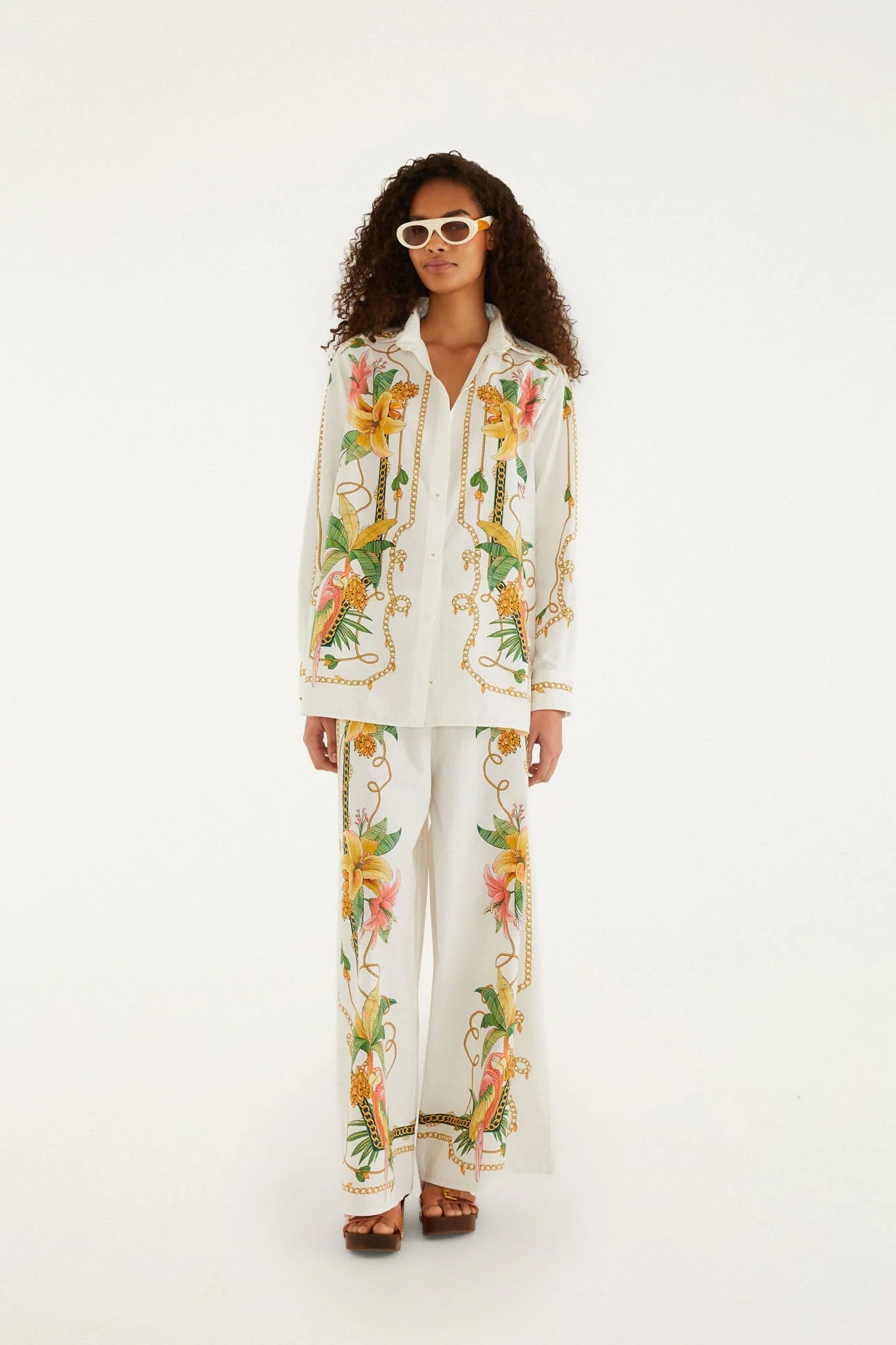 Tropical Royalty Off-White Pants - Image 5