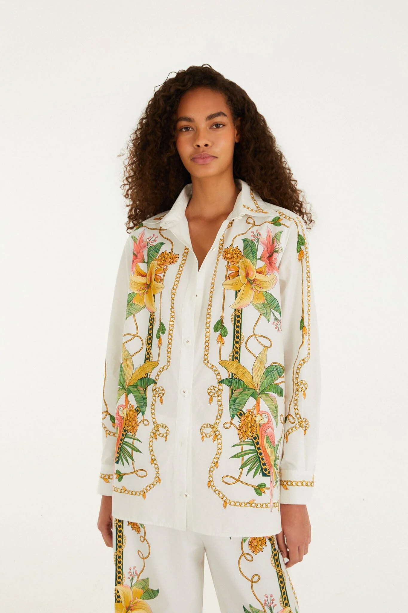 Tropical Royalty Off-White Shirt Long Sleeve - Image 5