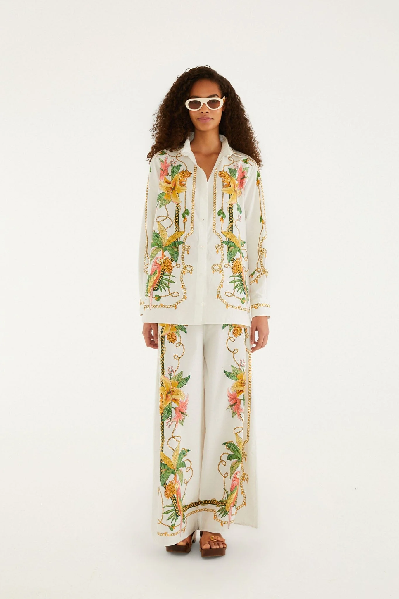 Tropical Royalty Off-White Shirt Long Sleeve - Image 6