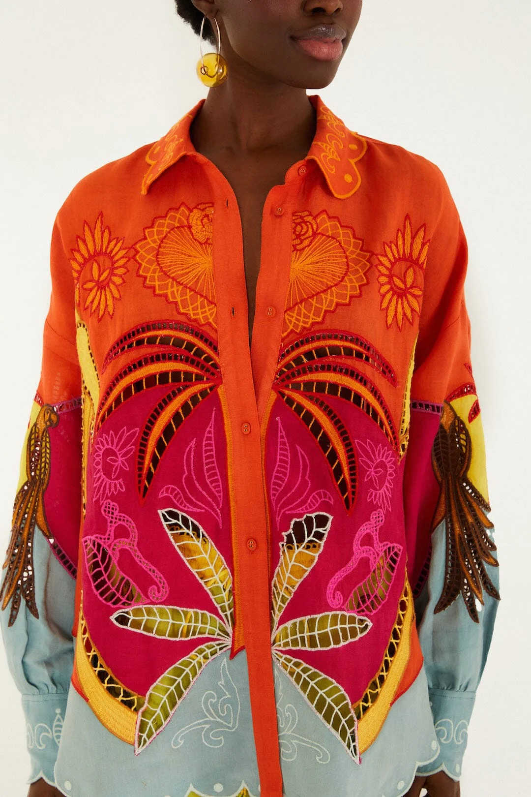 Multicolor Usiacuri Embroidered Richelieu Shirt - Image 2