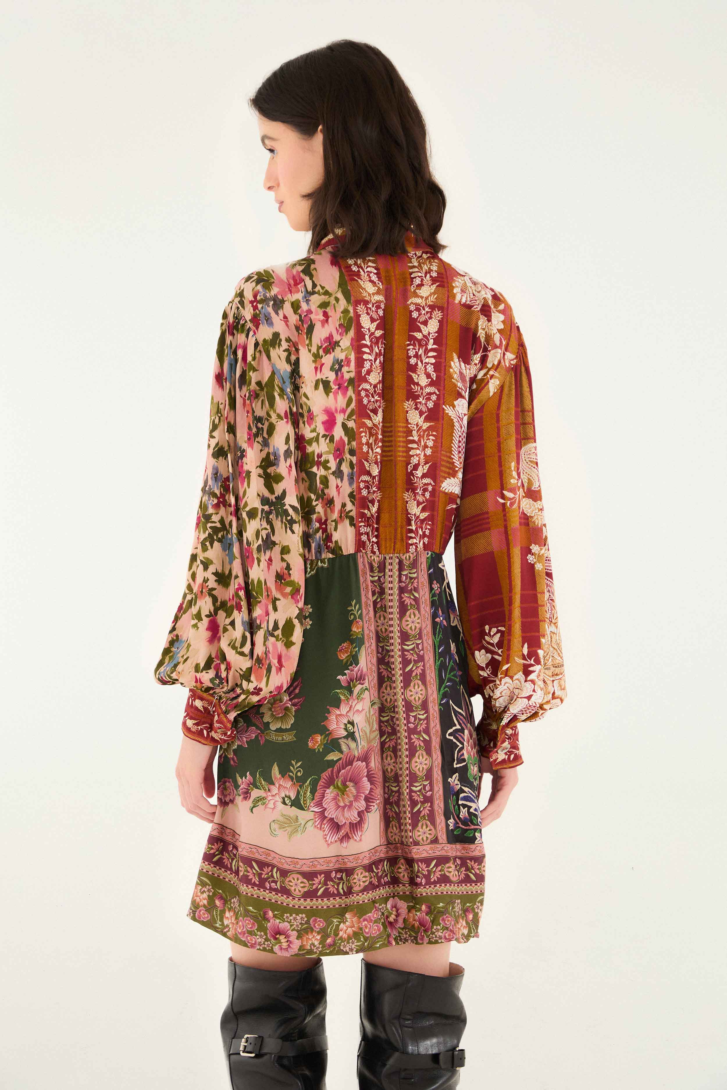 Mixed Winter Garden Viscose Mini Dress - Image 2